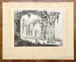 Anonymous artist after Jurriaan Cootwijck (1714-1798) - [Aquatint, etching, later copy 19th/20th century] Landscape with a ruin, after 1768, probably 20th or 19th century, 1 p.