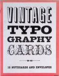 Various - Vintage Typography Notecards. 12 Notecards and Envelopes