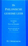 Spierenburg, H.J. - De Philonische geheime leer; de kabbala van Philo van Alexandrië