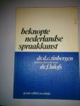 Tinbergen, C, D - Beknopte nederlandse spraakkunst
