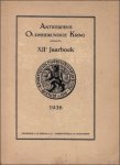 N/A. - KONINKLIJKE OUDHEIDKUNDIGE KRING VAN ANTWERPEN. JAARBOEK XII