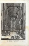 Goerée, Jan: - [Kupferstich] De Nieuwe Kerk van binnen, naar `t Westen, te zien