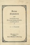 Zinzendorf, Nicolaus Ludwig, Grafen von - Reine Flammen, aus den liedern des Nicolaus Ludwig Grafen von Zinzendorf