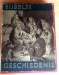 H. Wolffenbuttel-van Rooijen, - BIJBELSCHE GESCHIEDENIS: Geschiedenis van het oude testament & Geschiedenis van het nieuwe testament - Twee kunstleren banden in casette, met in totaal 117 illustraties van Gustave Doré