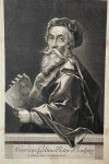 Edelinck, Gerard (1640-1707) - [Antique print, engraving, published before 1707] Henricus Goltius Pictor et Sculpor (Portrait of artist, old master Hendrick Goltzius), 1 p.