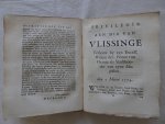 N.n.. - Coustumen, statuten, privilegien ende ordonnantien der stad Vlissingen.