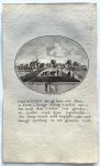 Van Ollefen, L./De Nederlandse stad- en dorpsbeschrijver (1749-1816). - [Original city view, antique print] Het Dorp Herkingen, engraving made by Anna Catharina Brouwer, 1 p.