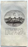 Van Ollefen, L./De Nederlandse stad- en dorpsbeschrijver (1749-1816). - [Original city view, antique print] Het Dorp Herkingen, engraving made by Anna Catharina Brouwer, 1 p.