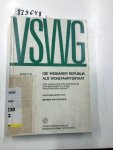 Abelshauser, Werner: - Die Weimarer Republik als Wohlfahrtsstaat (Vierteljahrschrift für Sozial- und Wirtschaftsgeschichte. Beihefte)