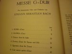 Bach; J. S.  (1685-1750) - Messe Nr. 4 G dur; Klavierauszug / Vocal score; fur vier solostimmen chor und orchester (Lothar Hoffmann-Erbrecht)