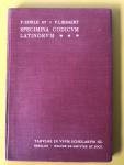 Ehrle S.J., Franciscus - Liebaert, Paulus (edd.) - Specimina codicum Latinorum Vaticanorum [Tabulae in usum scholarum, 3]
