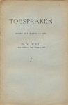 Verhagen, Ds. A. (e.a.) - Verhagen, Ds. A. (e.a.)-Toespraken gehouden bij de begrafenis van ds. W. de Wit