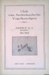 Eykman, Dr. C. - Club van Nederlandsche Vogelkundigen: Jaarbericht No. 15, aflevering 1, Mei 1925