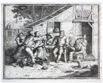 Scheits, Matthias (ca. 1640-1700) - Peasants in front of an inn (boeren voor een herberg).