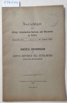 Engler, Adolf: - Notizblatt des Königl. Gartens und Museums zu Berlin : Appendix XV : (Originalausgabe) :