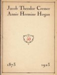 CREMER, Jacob Theodor, & Annie HOGAN - Programma der feestelijkheden ter eere van Jacob Theodor Cremer en Annie Hermine Hogan op hun Gouden Huwelijksfeest gevierd op Duin- en Kruidberg den 16den januari van het jaar 1923.
