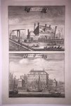 After Commelin, Caspar (1636-1693) - [Antique print, etching] De Stadts Herbergh. / Nieuwe Stadts Herbergh in Amsterdam (Nieuwe stads herberg), published ca. 1726.