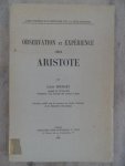 Bourgey, Louis - Observation et Experience chez Aristote