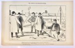 Braakensiek, Johan (1858-1940) - [Original lithograph/lithografie by Johan Braakensiek] Het "Volk" en de heiwerkers-staking, 22 October 1905, 1 pp.