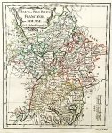 (RHEINLAND). VAUGONDY, Robert de - Haut et Bas Rhin, Franconie, Souabe. (Karte von dem Rheinland, Frankenland und Schwaben, um 1780).