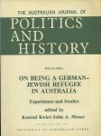 K. Kwiet / J.A. Moses [edit.]. - On being a German - Jewish refugee in Australia - Experiences and studies.