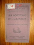 Dapremont, Charles - Les deceptions de l'Allemagne. 1 Les deceptions militaires et politiques