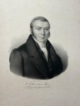 Backer, H.J. naar Schouman, I. - Original print, lithography 19th century I Portret van medicus en arts Johannes Marius van Stipriaan Luiscius (1791-1875) door H.J. Backer, gepubliceerd in de 19e eeuw, 1 p.