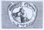 Pieter Nolpe (c. 1613-ca. 1653) - [Antique print, etching] Smoking farmer (pijp-rokende boer), published ca. 1650.