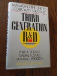 Roussel, Philip A.;Saad, Kamal N.; Erickson, Tamara J. - Third Generation R & D. Managing the Link to Corporate Strategy