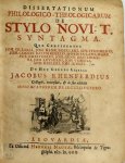 Jacobus Rhenferdius - Dissertationum Philologico-theologicarum De Stylo Novit