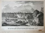 Carl Gottlieb Guttemberg (1743-1790), after Jean Baptiste Antoine Tierce (1737- ca. 1790) - [Antique etching, ets] C.G. Guttemberg, after J.B.A. Tierce, Vue des Laves anciennement sorties du Vesuve et amoncelees suv le bord del Mer pres le Palais de Portici, published before 1800.