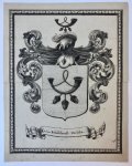 BRONKHORST, VAN - [Heraldic drawing, 19th century] Getekend familiewapen van “G. van Bronkhorst, Utrecht” (hoorn met 3 eikels), 4°, 19de-eeuws.