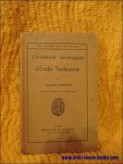 BUISSERET, Georges. - EVOLUTION IDEOLOGIQUE D'EMILE VERHAEREN.