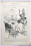 Braakensiek, Johan (1858-1940) - [Original lithograph/lithografie by Johan Braakensiek] Keizer Wilhelm en de Pers, 12 Augustus 1906, 1 pp.