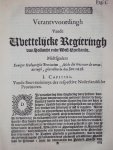 Hugo de Groot - Verantwoordingh van de wettelijcke regieringh van Hollandt ende West-Vriesland