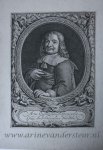 Hubertus Quellinus (1619-1688) - [Antique print, etching and engraving] Portrait of Artus Quellinus I, published ca. 1655-1668, 1 p.