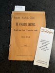 ZOLA, E., - De kwestie Dreyfus. Brief aan het Fransche volk door Emile Zola. Humaniteit - Waarheid - Gerechtigheid.