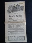  - Programma Hedda Gabler in het Lessing-Theater Berlin