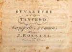 Rossini, G.: - Ouverture de l`opéra Tancred. Pour le pianoforte à quatre mains
