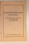 - Deutschland Bekenntnis zum Frieden