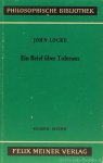 LOCKE, J. - Ein Brief über Toleranz. Übersetzt, eingeleitet und in Anmerkungen erläutert von J. Ebbinghaus. English-Deutsch.