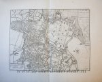  - [Antique print, etching] Map of Saint-Omer in 1711 (Spanish Succession War), published 1729.