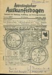  - Astrologischer Auskunftsbogen. Zeitschrift für Forschung, Fortbildung und Erfahrungsaustausch. Jahrgang 1972. 11 out of 12 issues