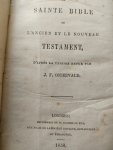 OSTERVALD J F - La Sainte Bible ou L'ancien et le Nouveau testament, D'apres la version revue par J. F. Ostervald