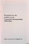 Jansen, J.T. - Inventaris van het archief van de Commissie Bezitsspreiding 1948-1963