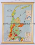 Bakker, W. en Rusch, H. - Schoolkaart / wandkaart van Noord-Holland Bakker, W. en Rusch, H. - Schoolkaart / wandkaart van Noord-Holland