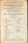 Klicka, Valclac und Rodi Deggeler: - [Programmheft] Buitengewoon Concert... te geven door den beroemden harpist Valclac Klicka en mevr. Rodi Deggeler, concertzangeres
