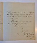  - [Manuscript] LAURENZ, NUYSOLE, SAURIN Brief in het Frans van Laurenz, La Haye 2 oktober 1759, over `S. Nuysole, major de la Cour', die gaat sterven, en over zijn plaats aan het hof. De naam van Saurin valt in dit verband. 4o, 3 p.