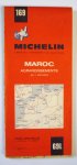[Wegenkaart van Marokko, 1970 ] - Maroc - Carte Michelin 169 - [Echelle] 1:1.000.000, agrandissements au 1:600.000.