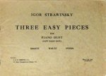 Strawinsky, Igor: - Three easy pieces for piano duet (left hand easy)